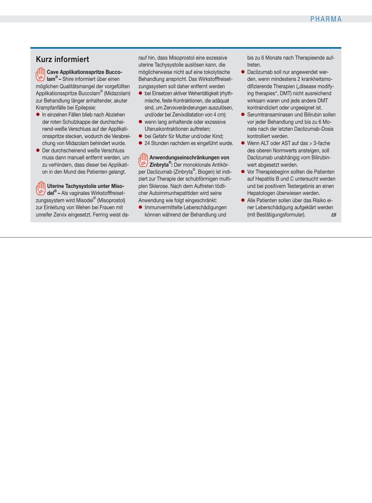 Vorschauseite 1: Kurz informiert