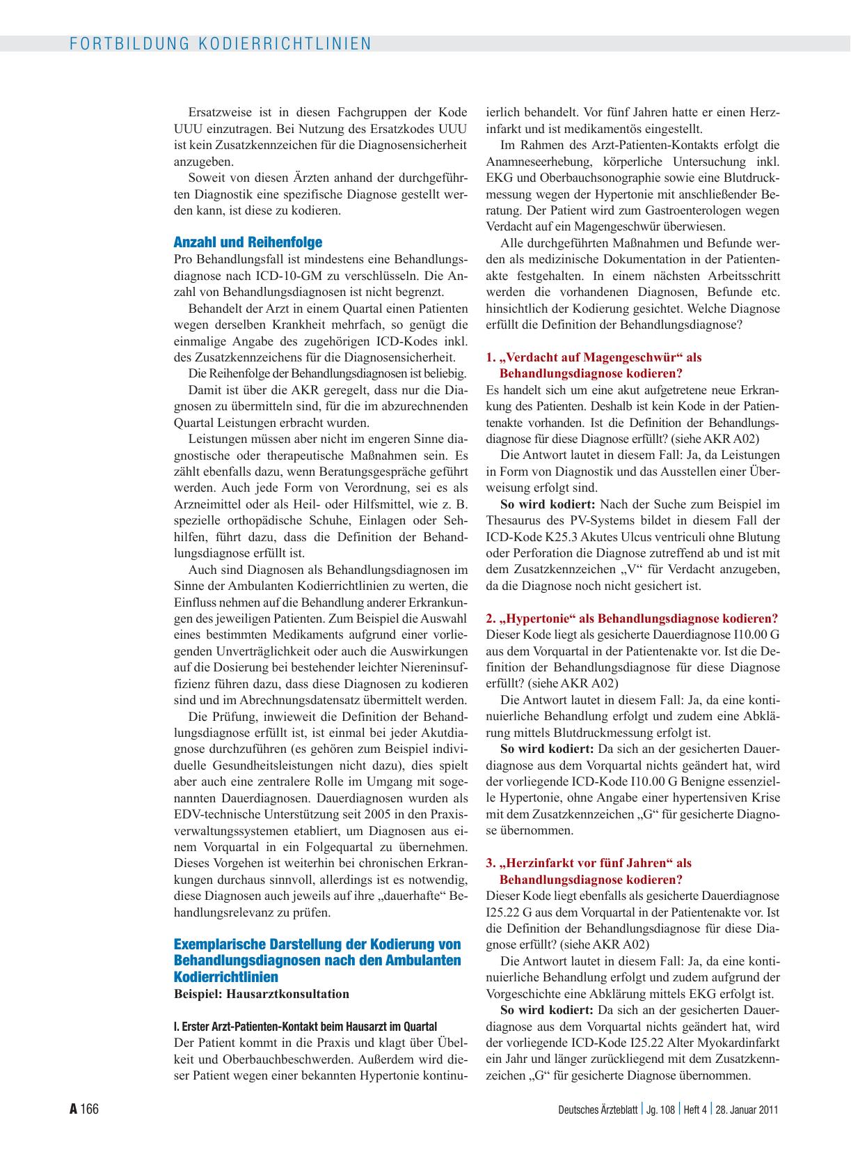 Vorschauseite 2: Ambulante Kodierrichtlinien – Definition der Behandlungsdiagnose