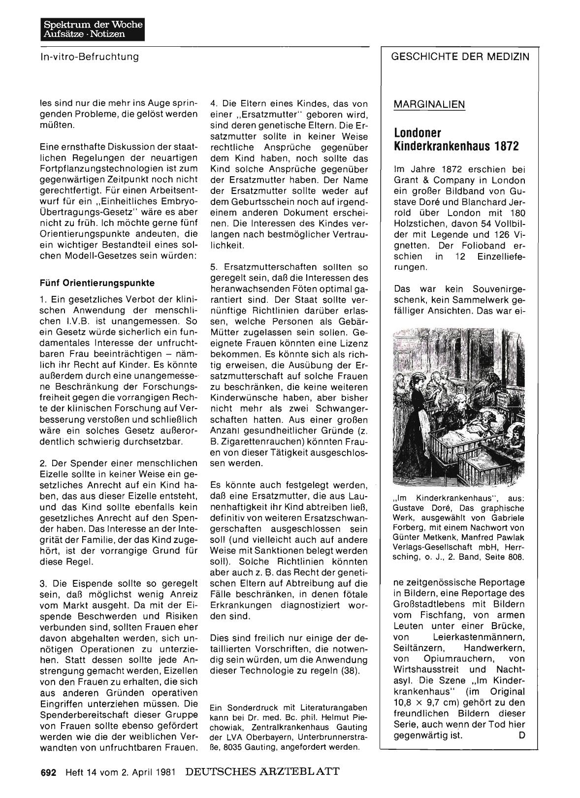 Vorschauseite 1: MARGINALIEN: Londoner Kinderkrankenhaus 1872