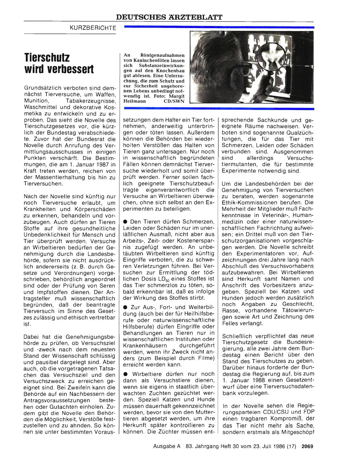 Vorschauseite 1: Tierschutz wird verbessert