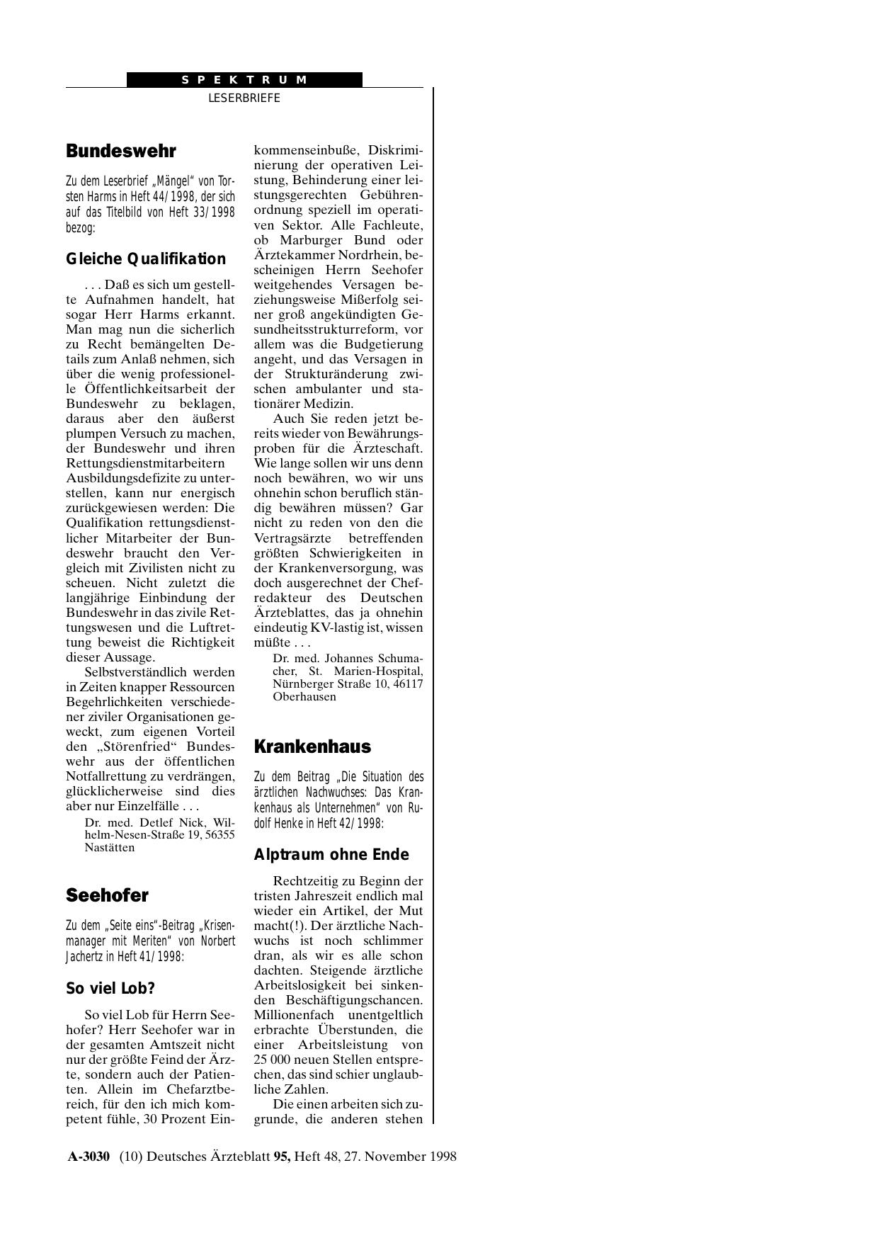 Vorschauseite 1: Seehofer: So viel Lob?