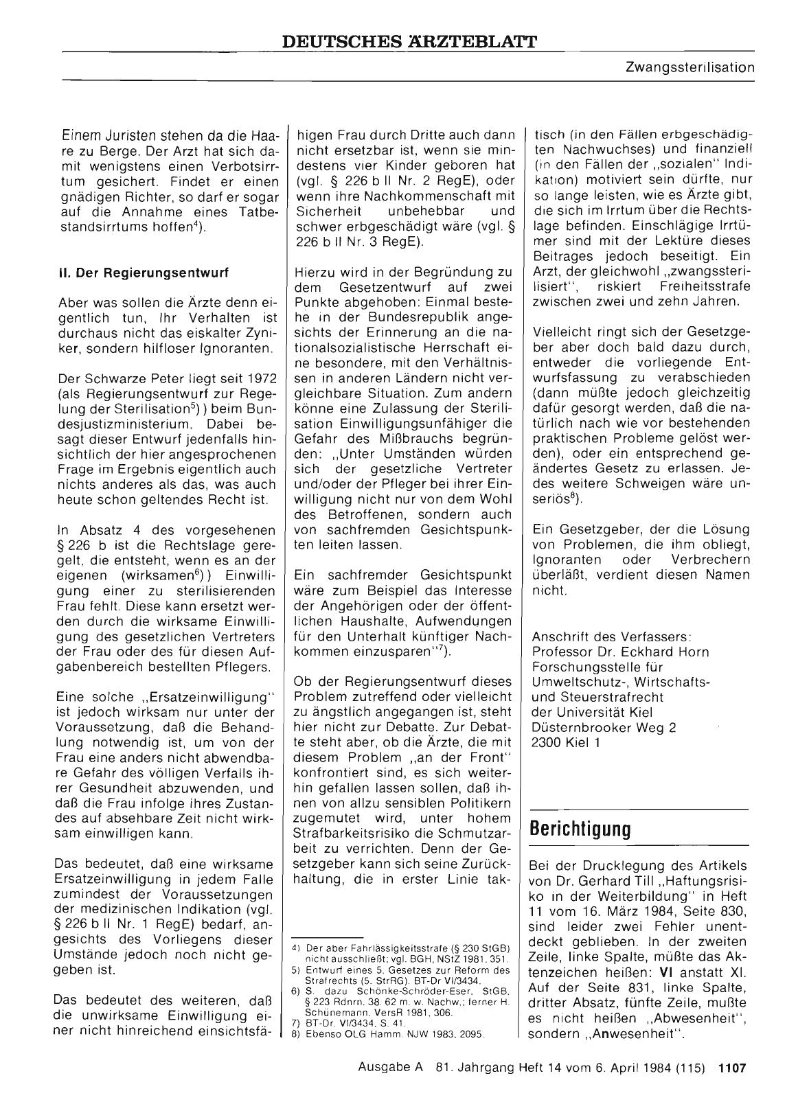 Vorschauseite 1: Berichtigung