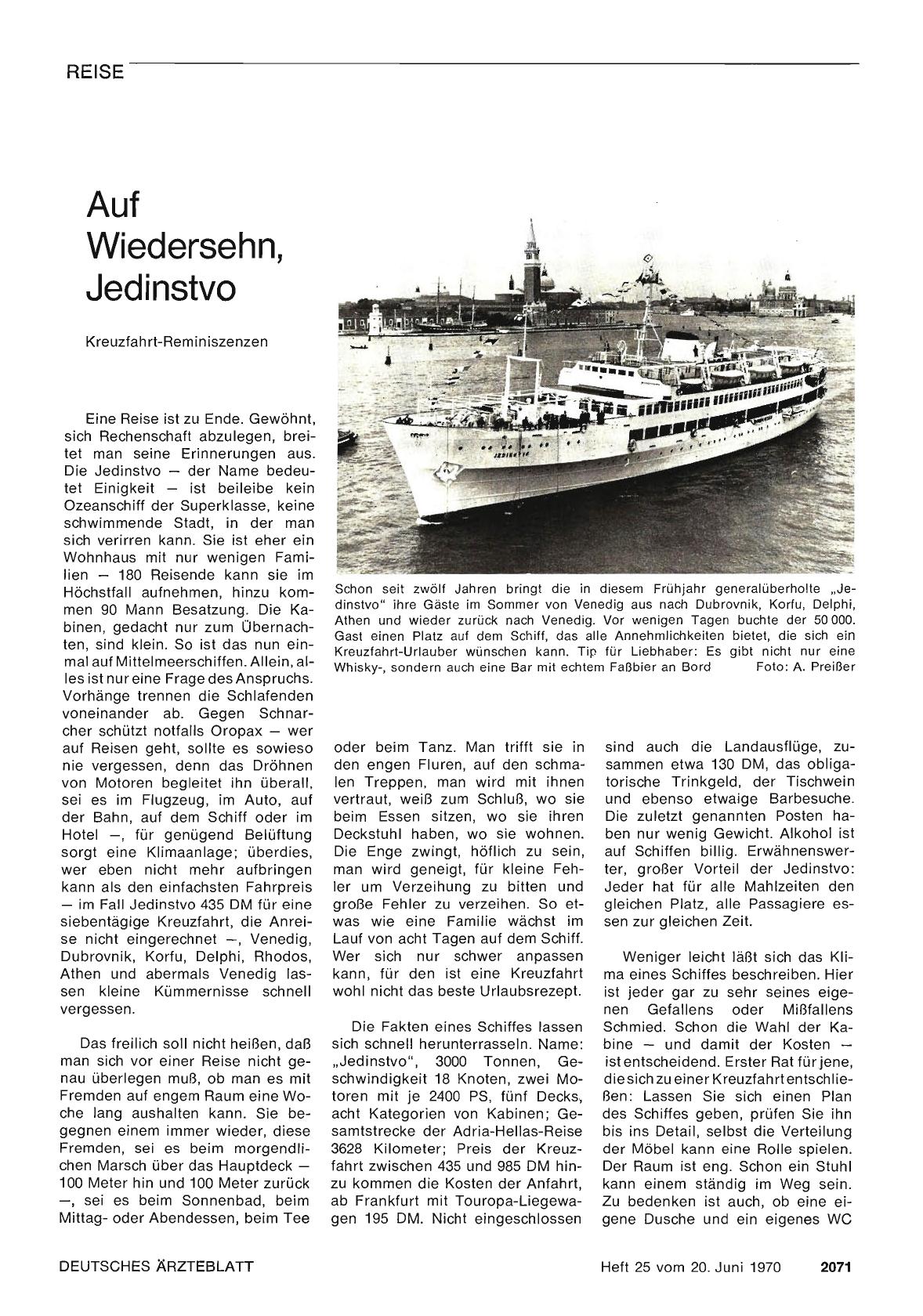 Vorschauseite 1: Auf Wiedersehn, Jedinstvo