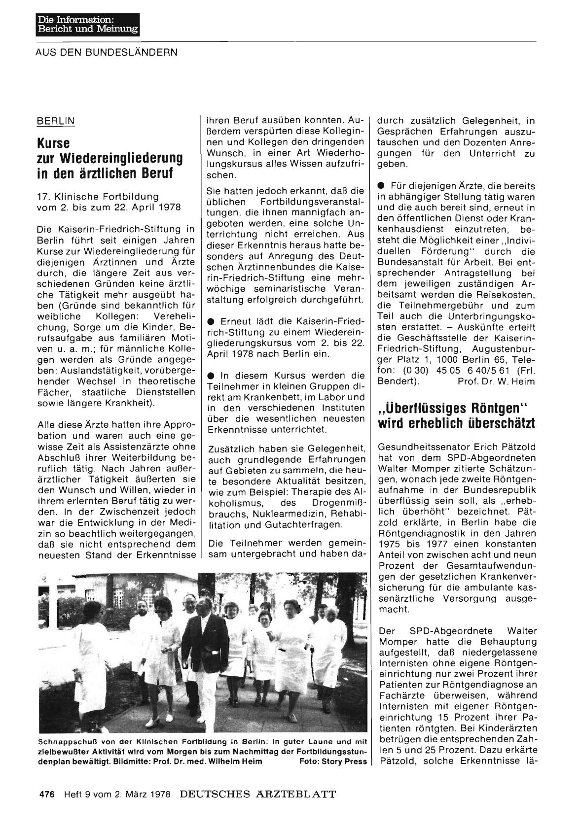 Vorschauseite 1: Berlin: Kurse zur Wiedereingliederung in den ärztlichen Beruf