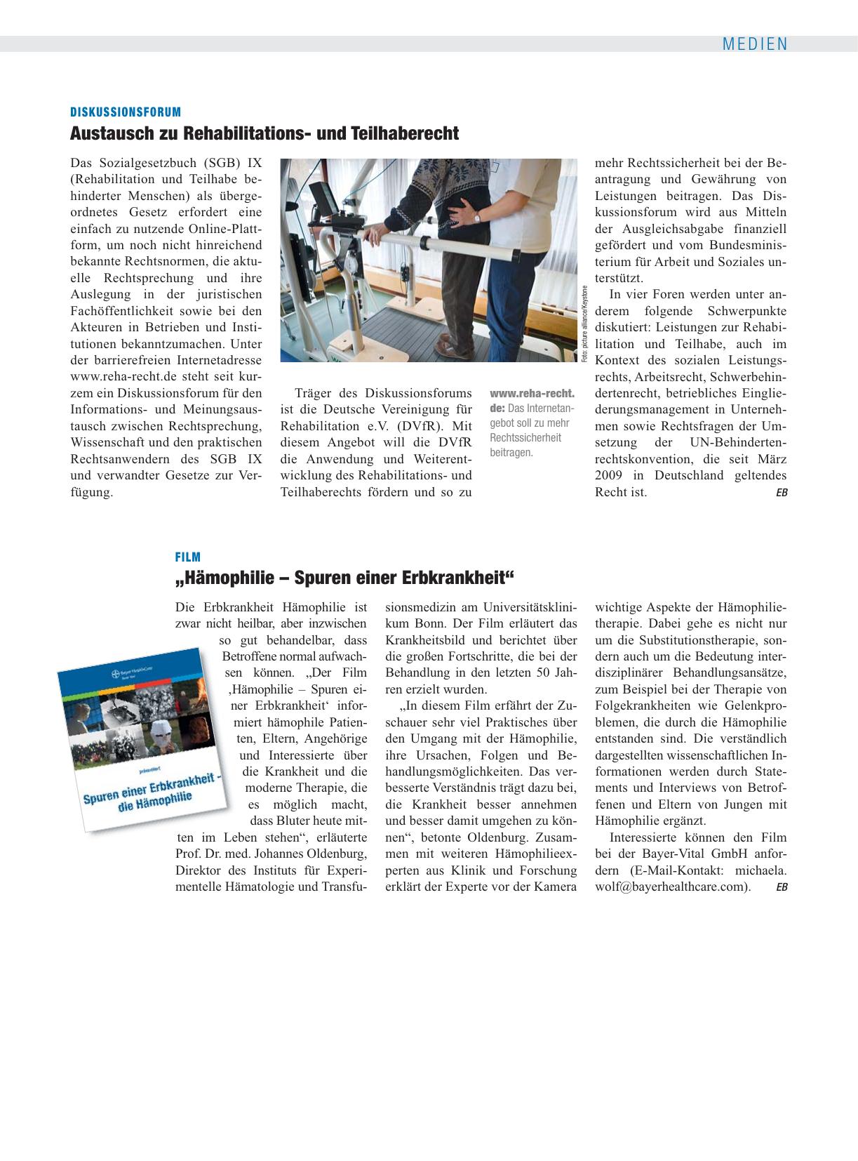 Vorschauseite 1: Diskussionsforum: Austausch zu Rehabilitationsund Teilhaberecht