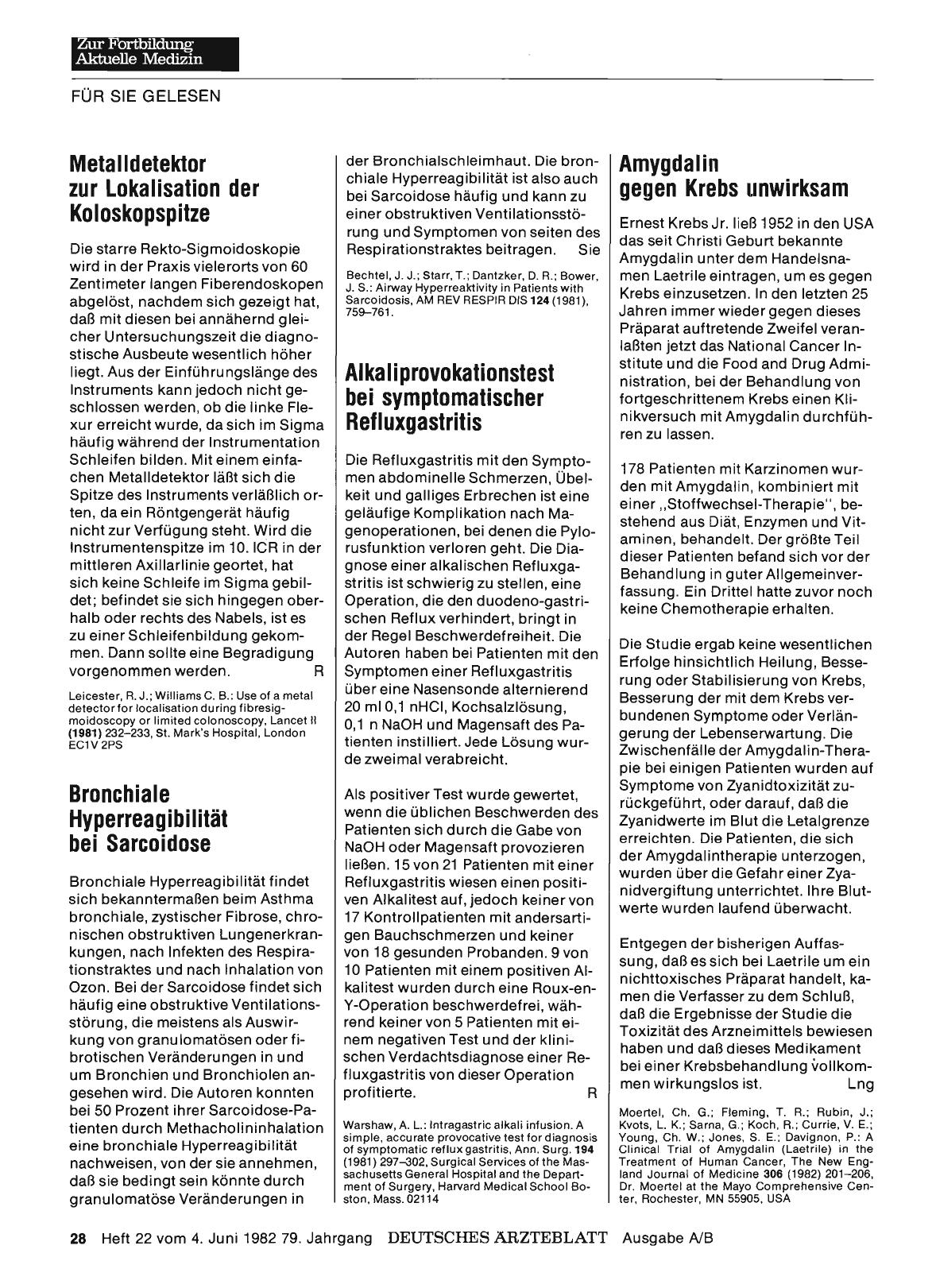 Vorschauseite 1: Alkaliprovokationstest bei symptomatischer Refluxgastritis