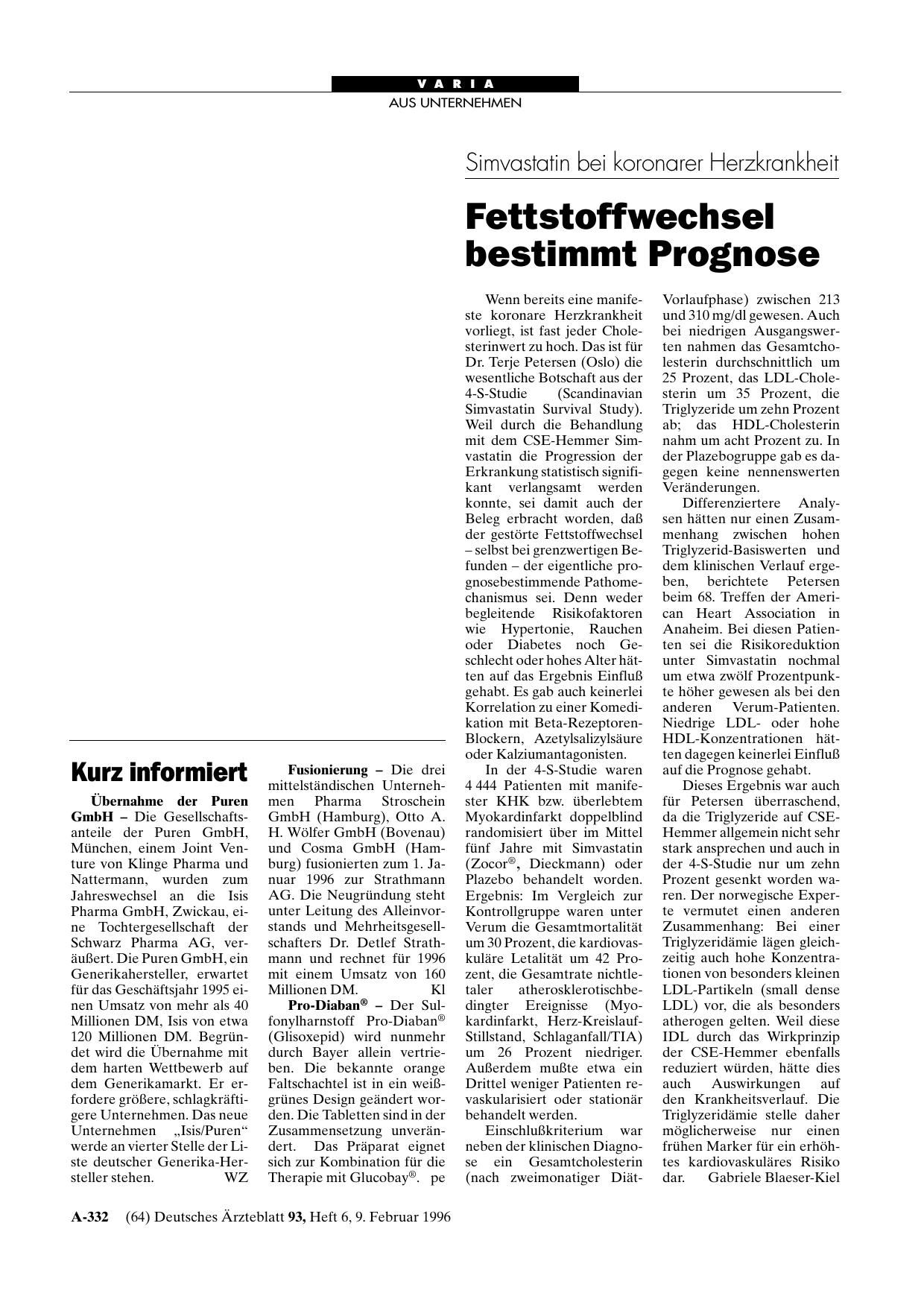 Vorschauseite 1: Kurz informiert