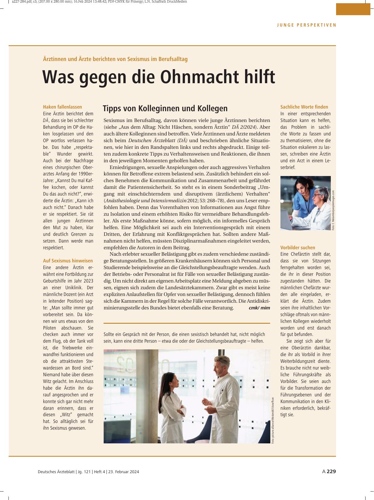 Vorschauseite 1: Tipps von Kolleginnen und Kollegen