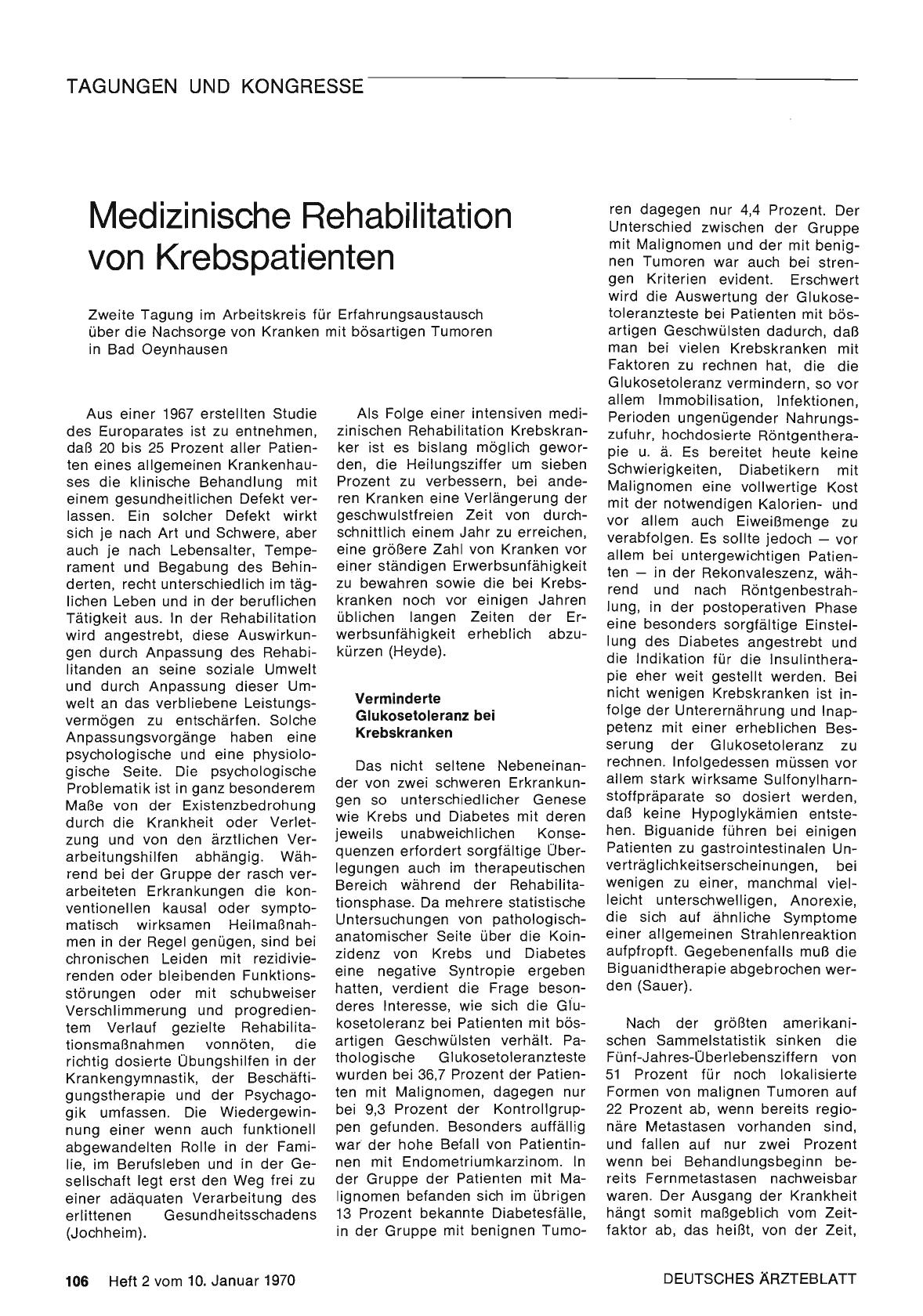 Vorschauseite 1: Medizinische Rehabilitation von Krebspatienten