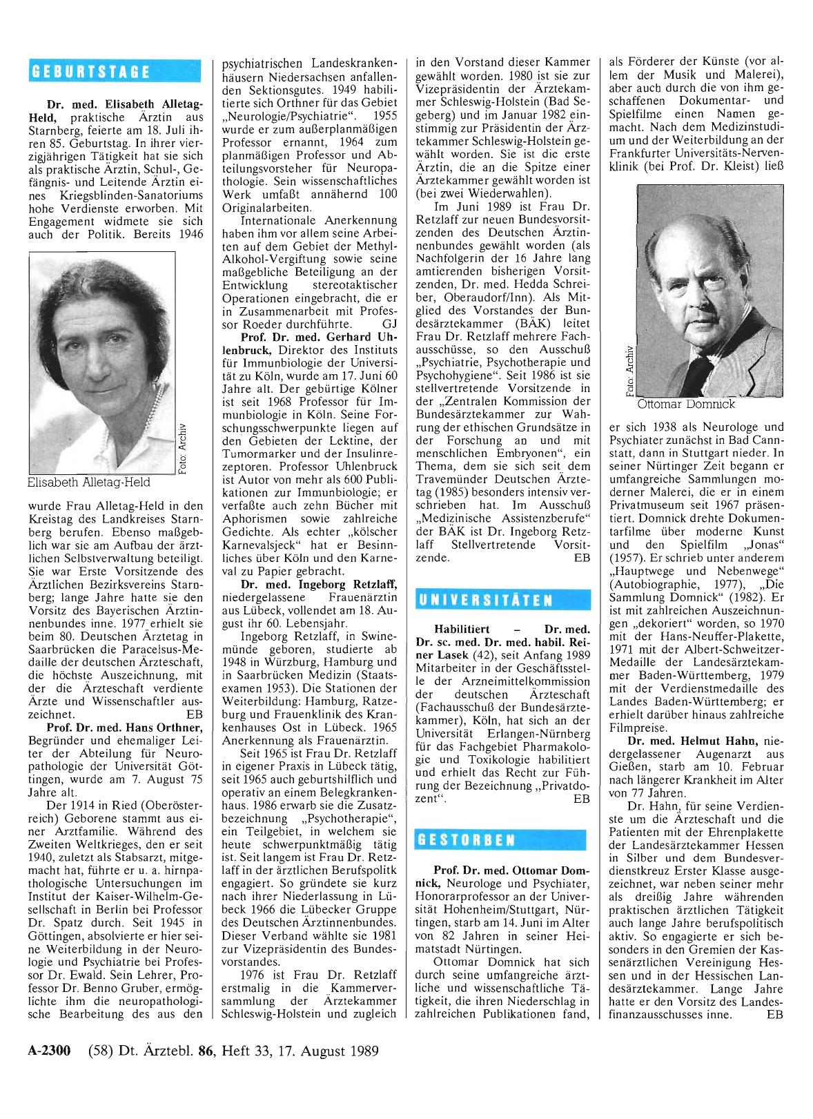 Vorschauseite 1: Universitäten