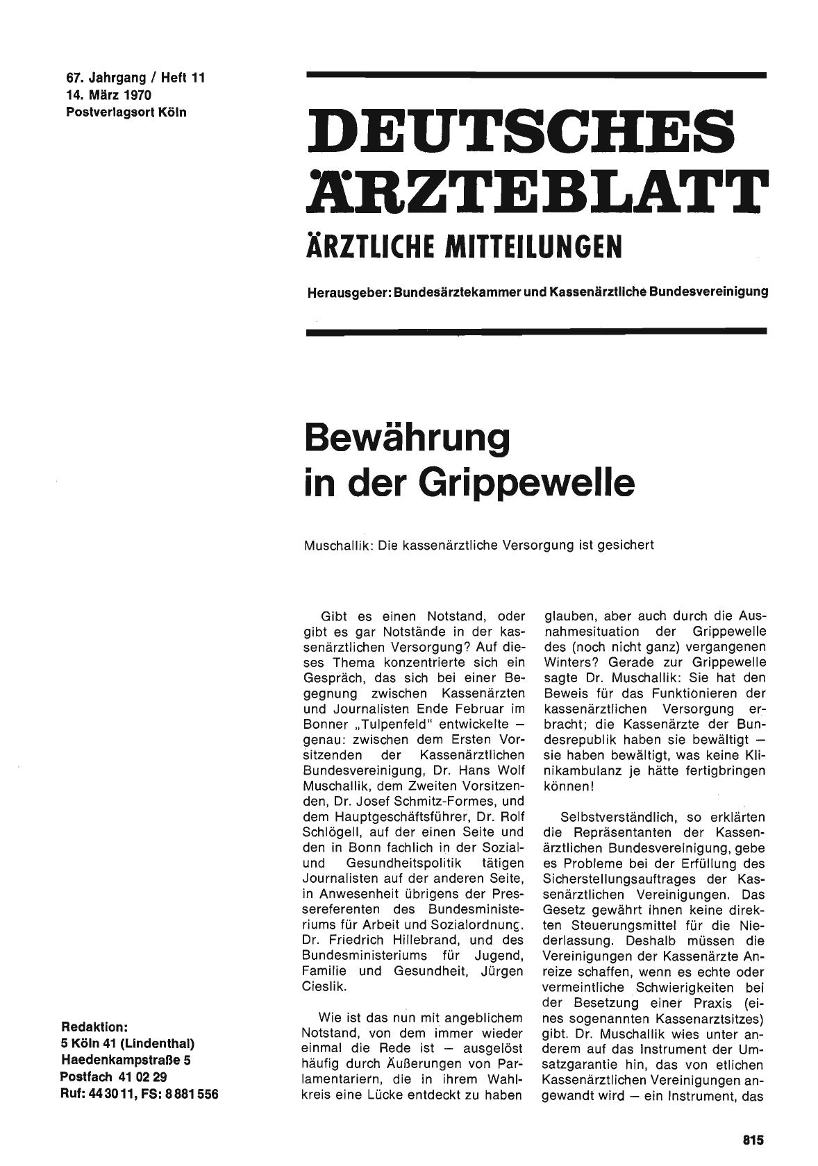 Vorschauseite 1: Bewährung in der Grippewelle