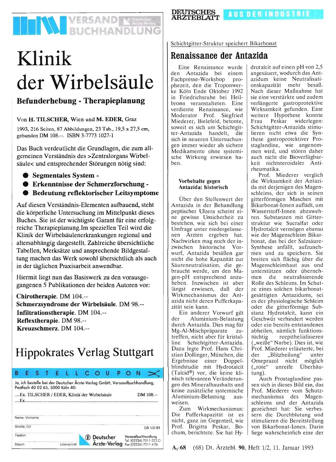 Vorschauseite 1: Schichtgitter-Struktur speichert Bikarbonat: Renaissance der Antazida