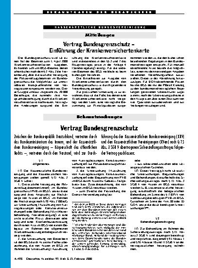 Vorschauseite 1: Vertrag Bundesgrenzschutz