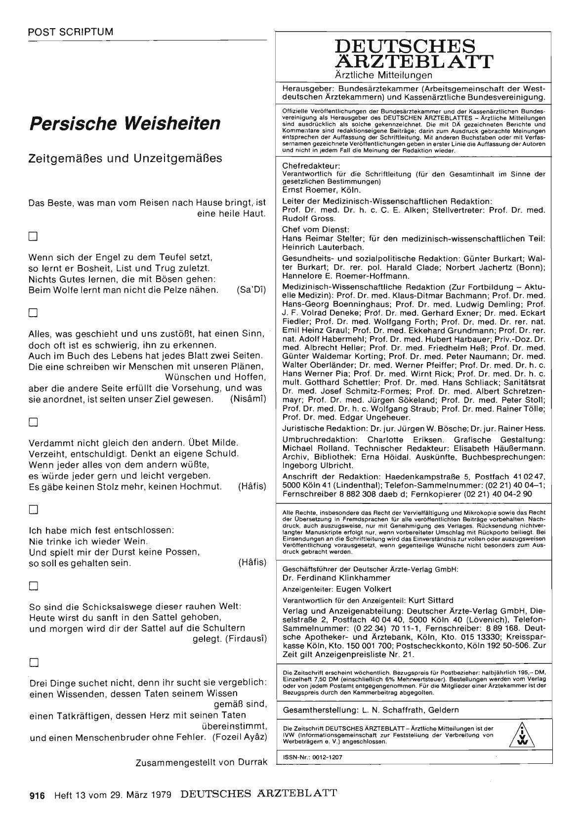 Vorschauseite 1: Persische Weisheiten: Zeitgemäßes und Unzeitgemäßes