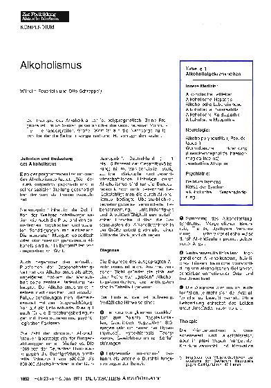 Vorschauseite 1: Alkoholismus