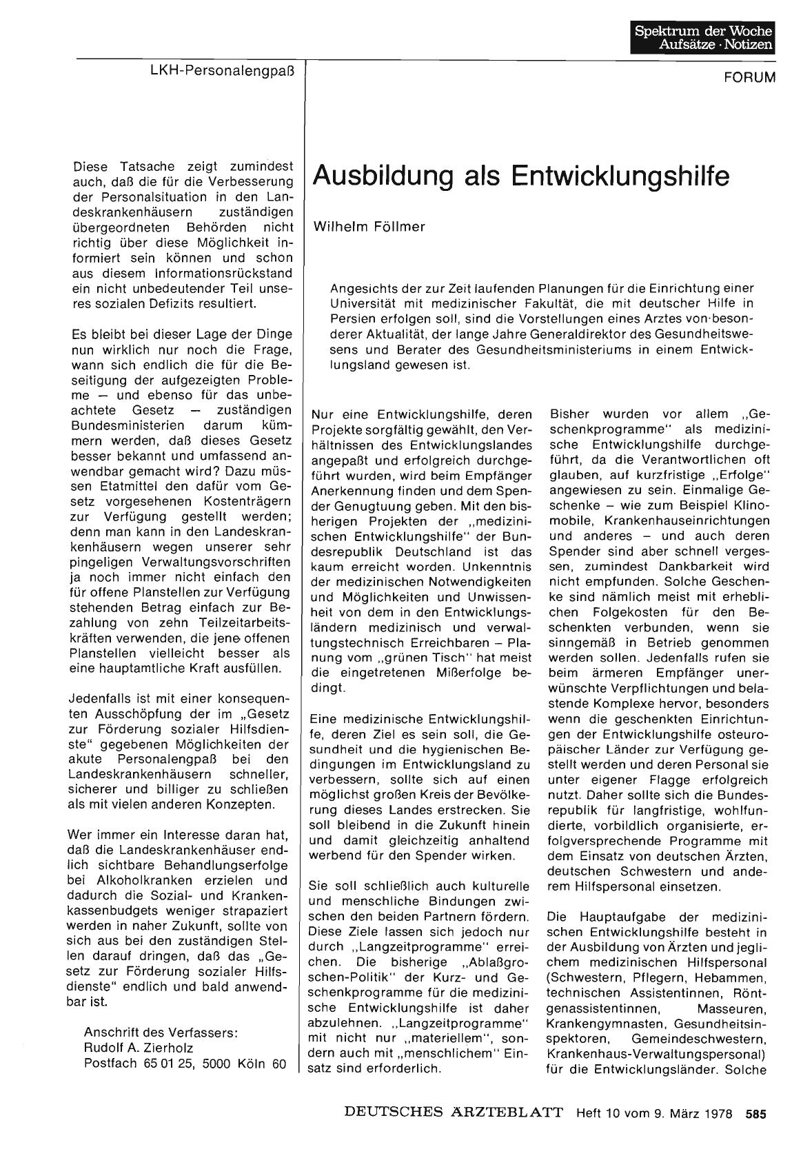 Vorschauseite 1: Ausbildung als Entwicklungshilfe
