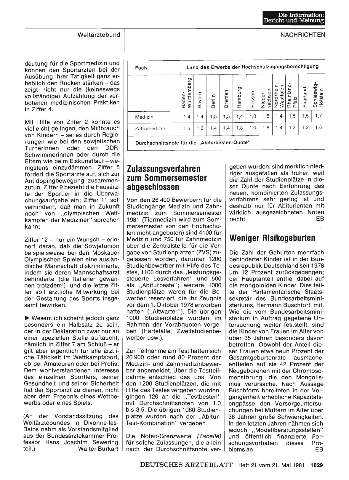 Vorschauseite 1: Weniger Risikogeburten