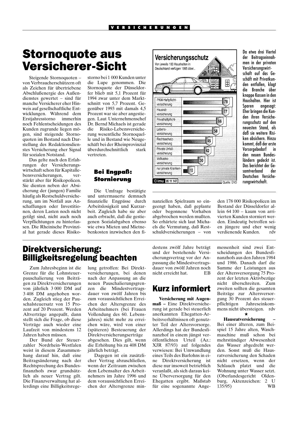 Vorschauseite 1: Kurz informiert