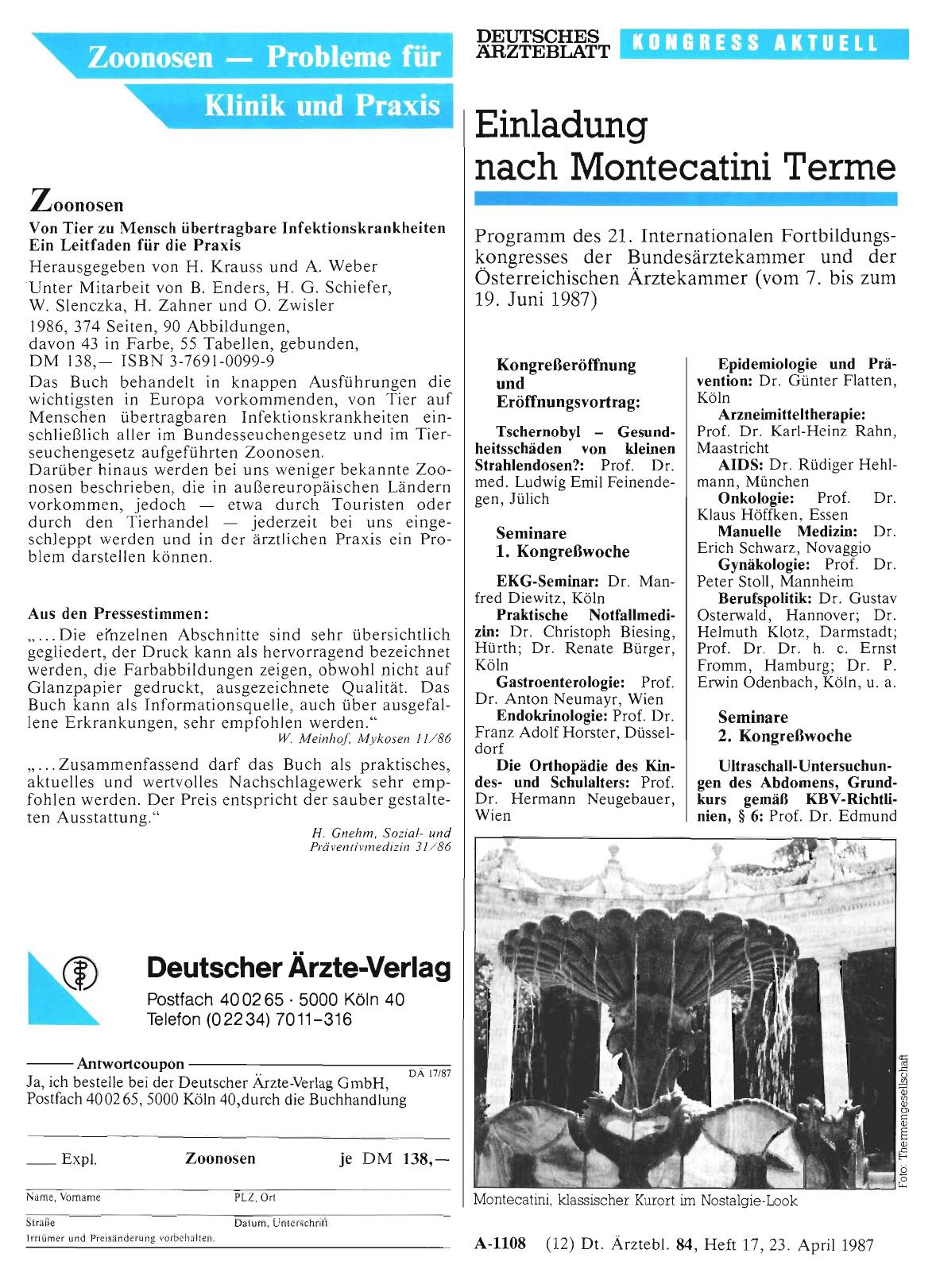 Vorschauseite 1: Einladung nach Montecatini Terme