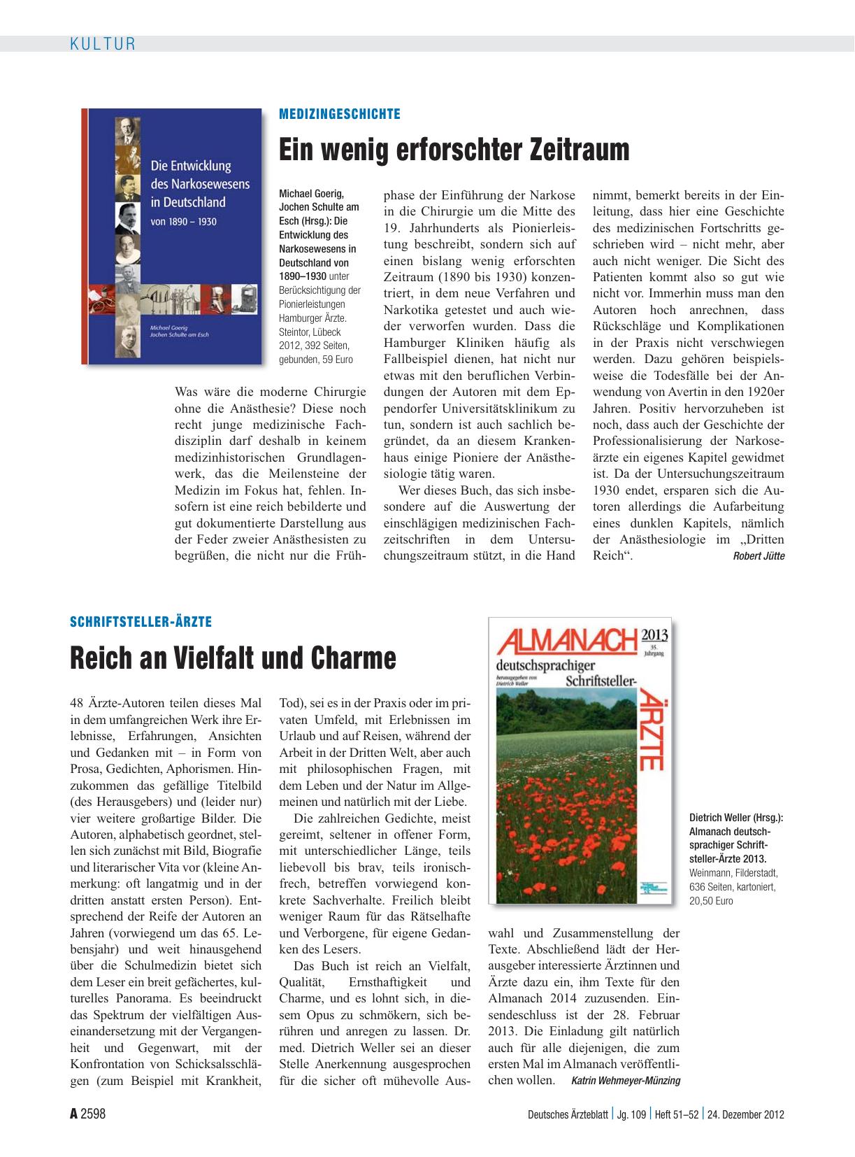 Vorschauseite 1: Medizingeschichte: Ein wenig erforschter Zeitraum