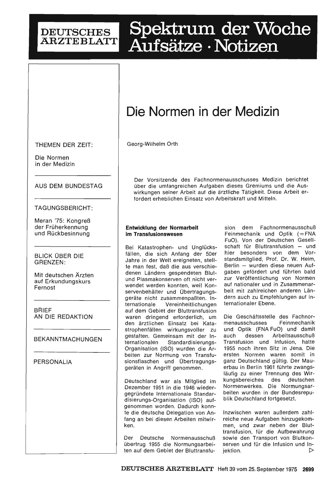 Vorschauseite 1: Die Normen in der Medizin
