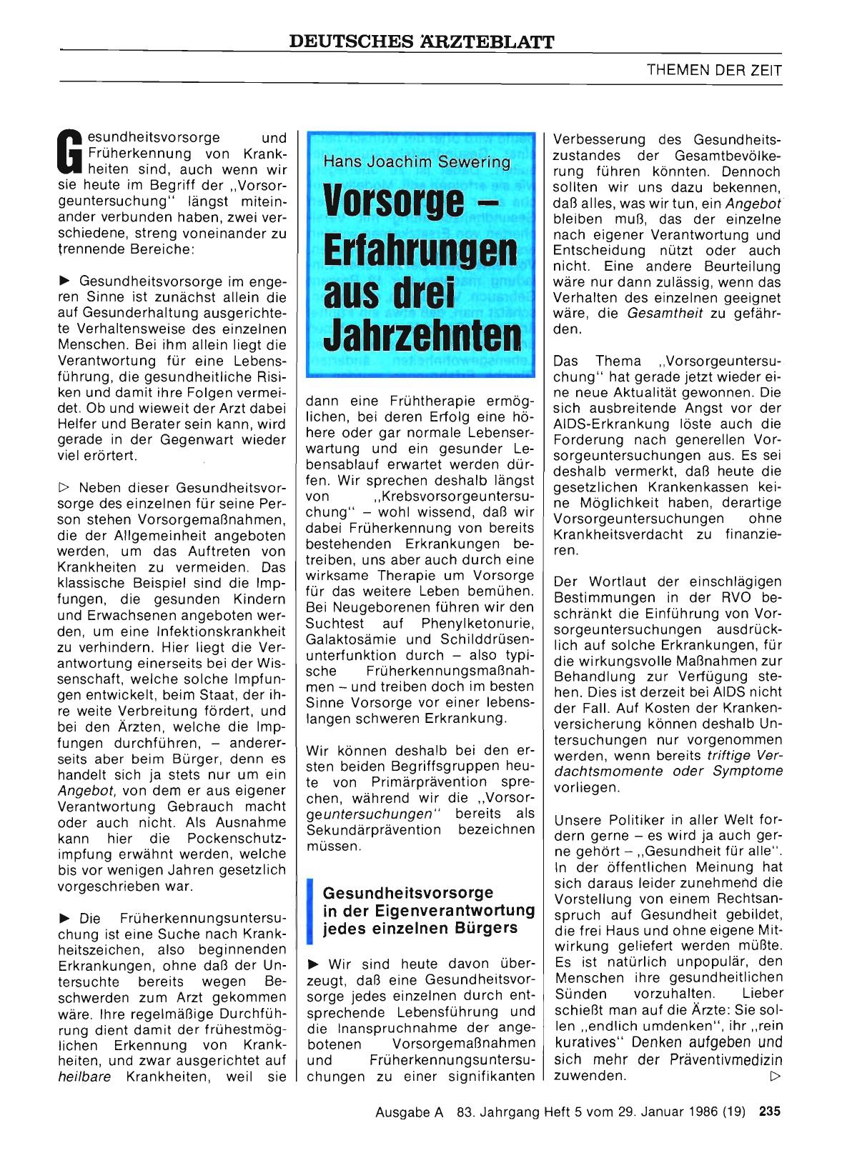 Vorschauseite 1: Vorsorge – Erfahrungen aus drei Jahrzehnten