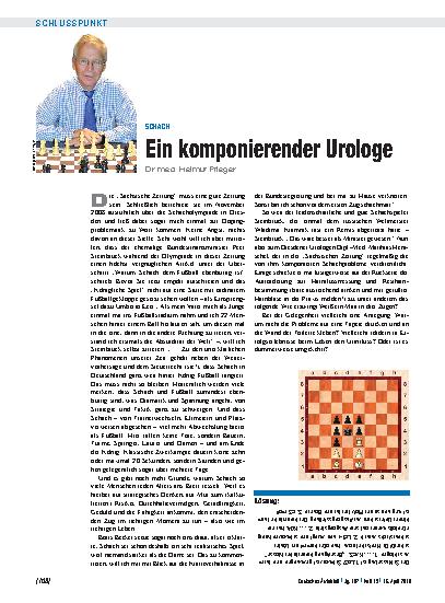 Vorschauseite 1: Schach: Ein komponierender Urologe