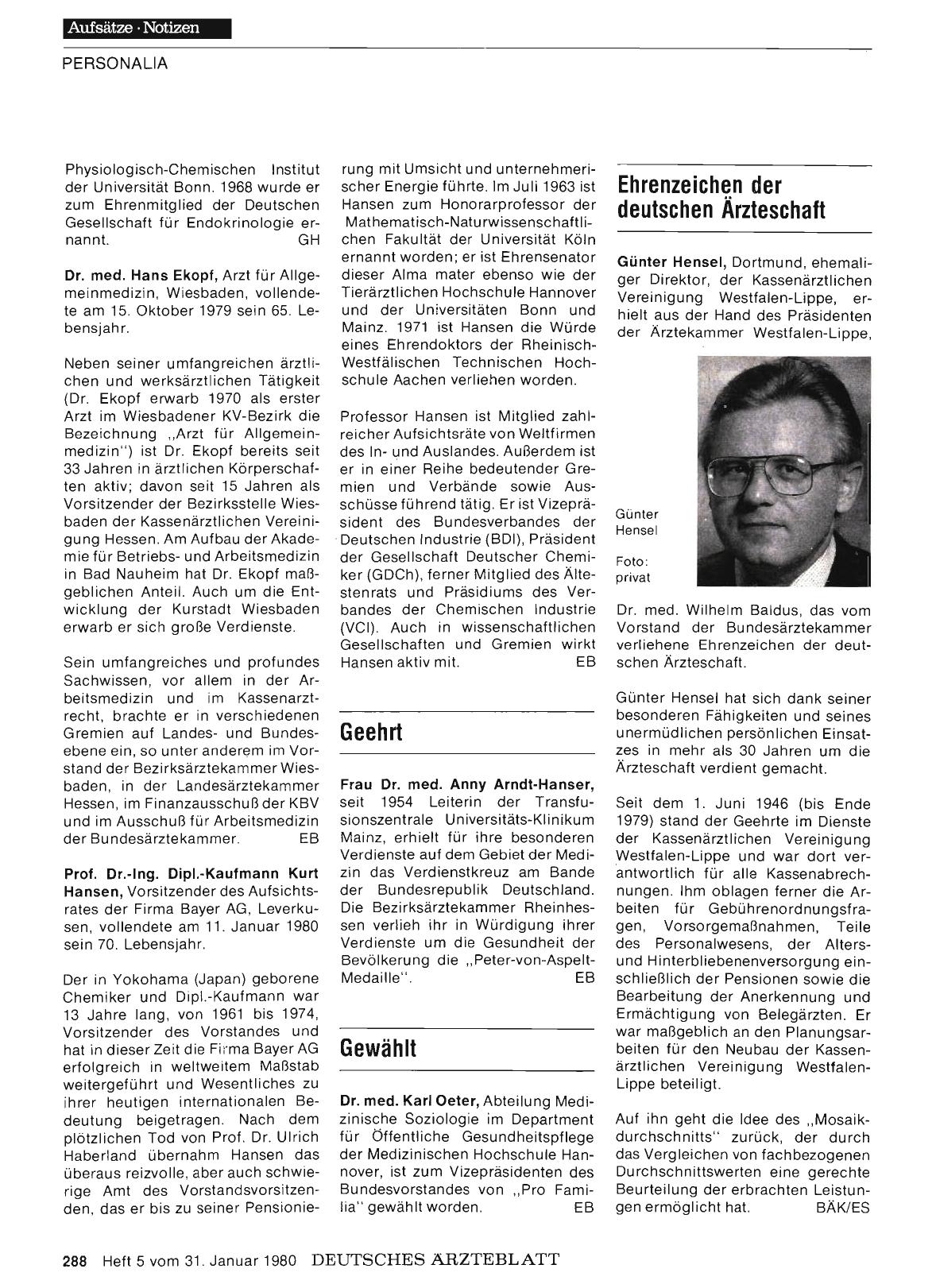 Vorschauseite 1: Ehrenzeichen der deutschen Ärzteschaft