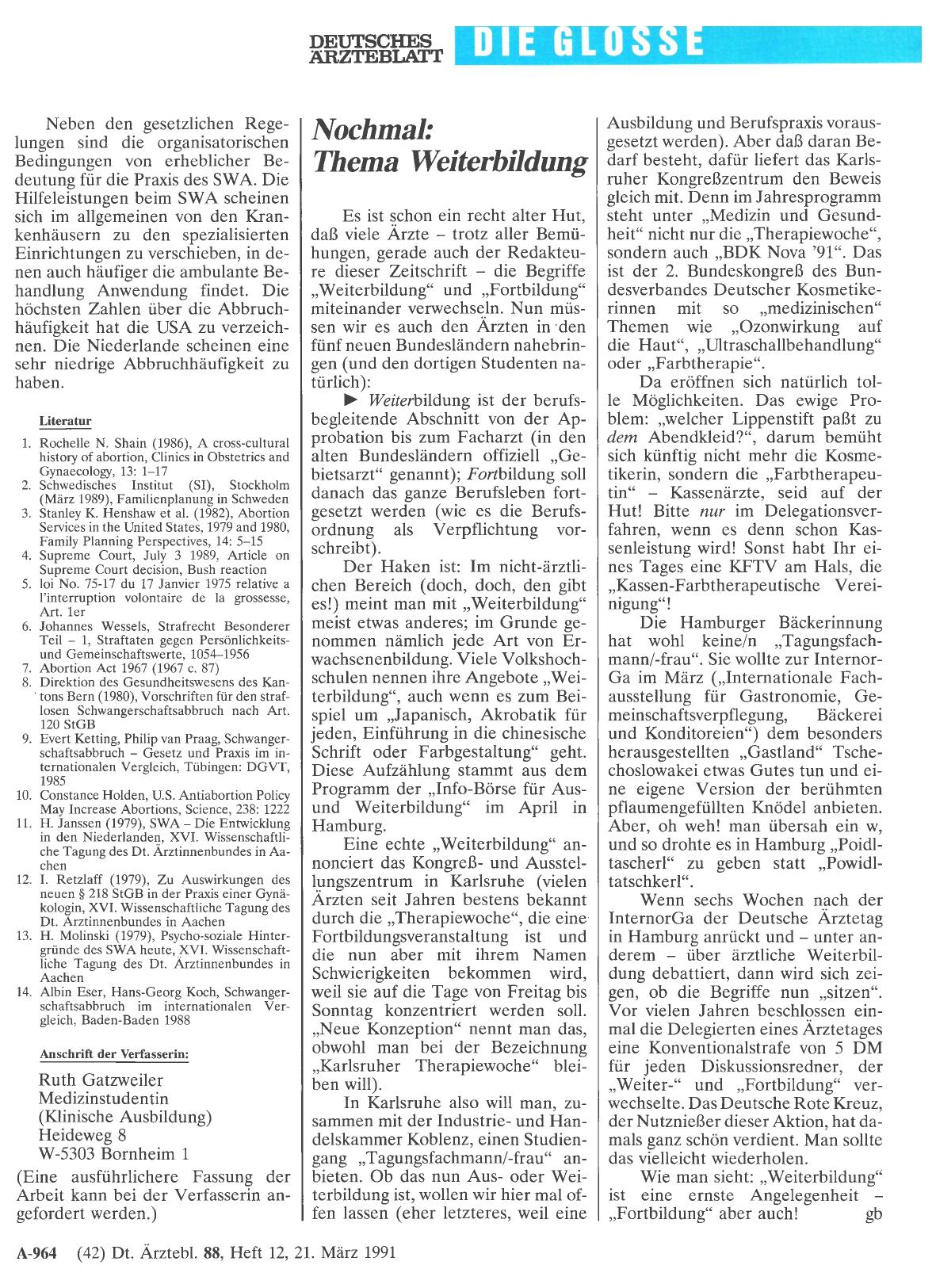 Vorschauseite 1: Nochmal: Thema Weiterbildung