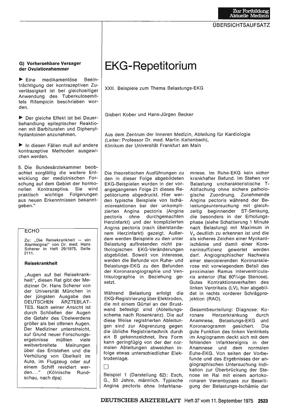 Vorschauseite 1: EKG-Repetitorium: XXII. Beispiele zum Thema Belastungs-EKG