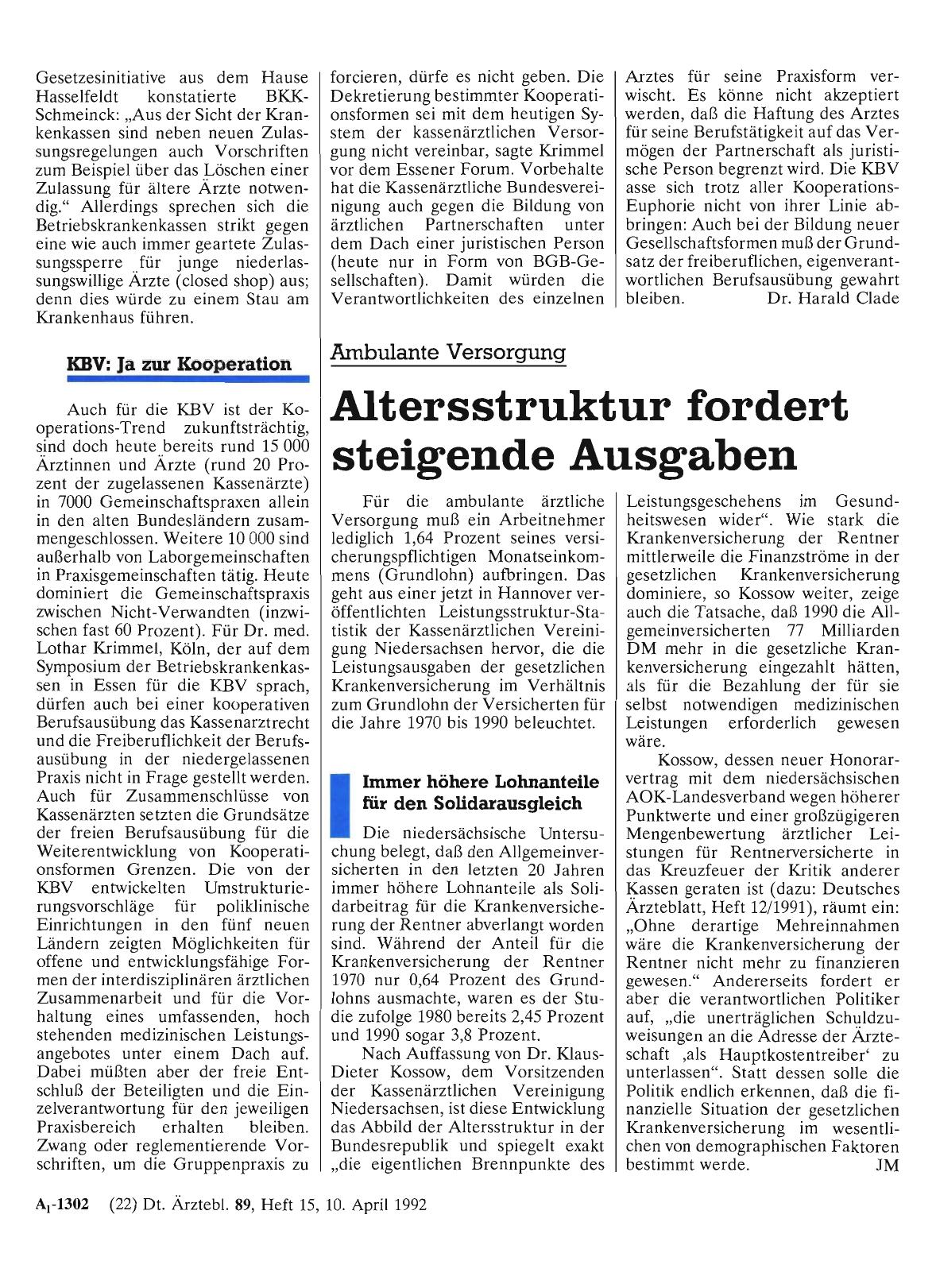 Vorschauseite 1: Ambulante Versorgung: Altersstruktur fordert steigende Ausgaben