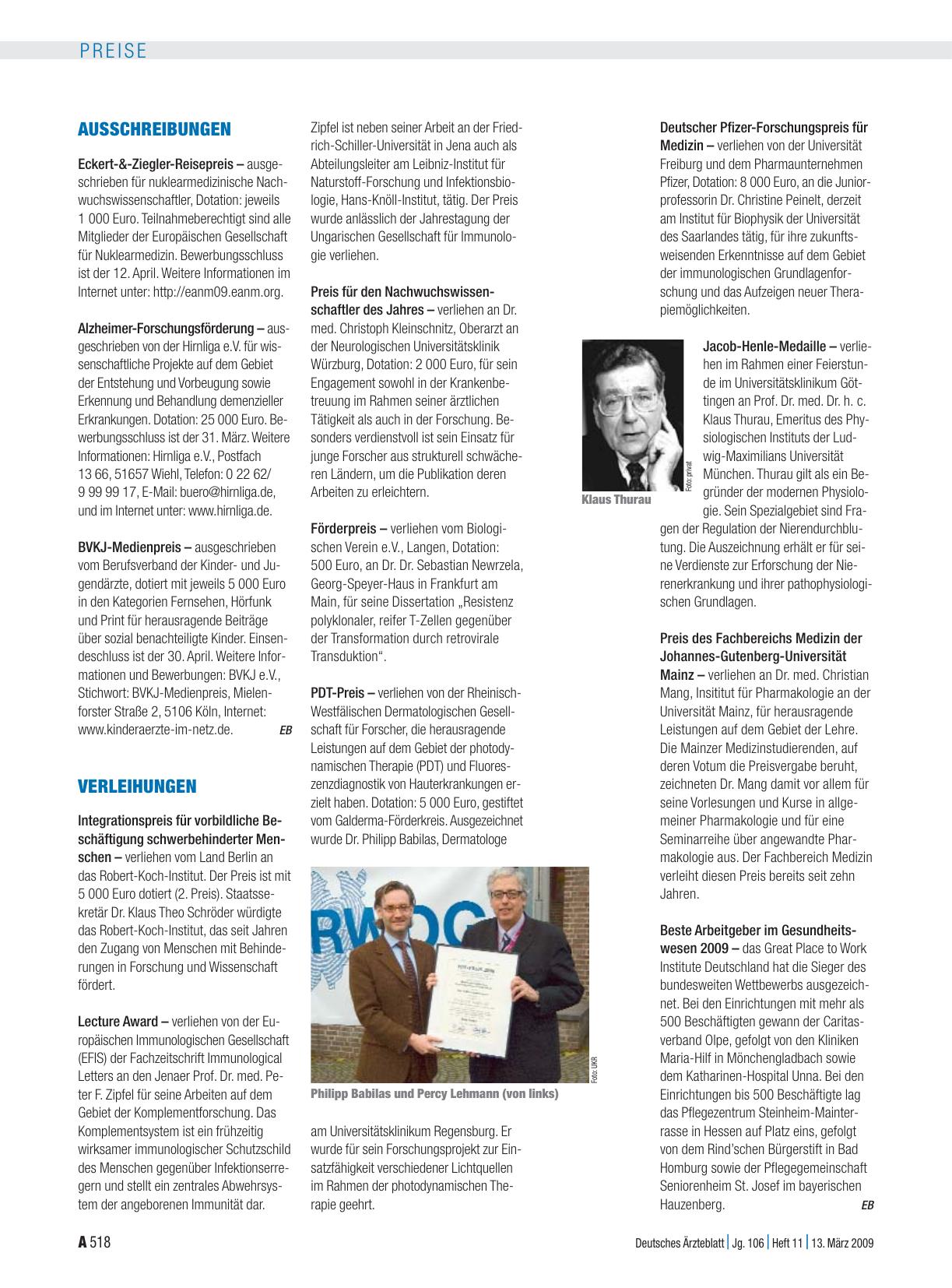 Vorschauseite 1: Ausschreibungen