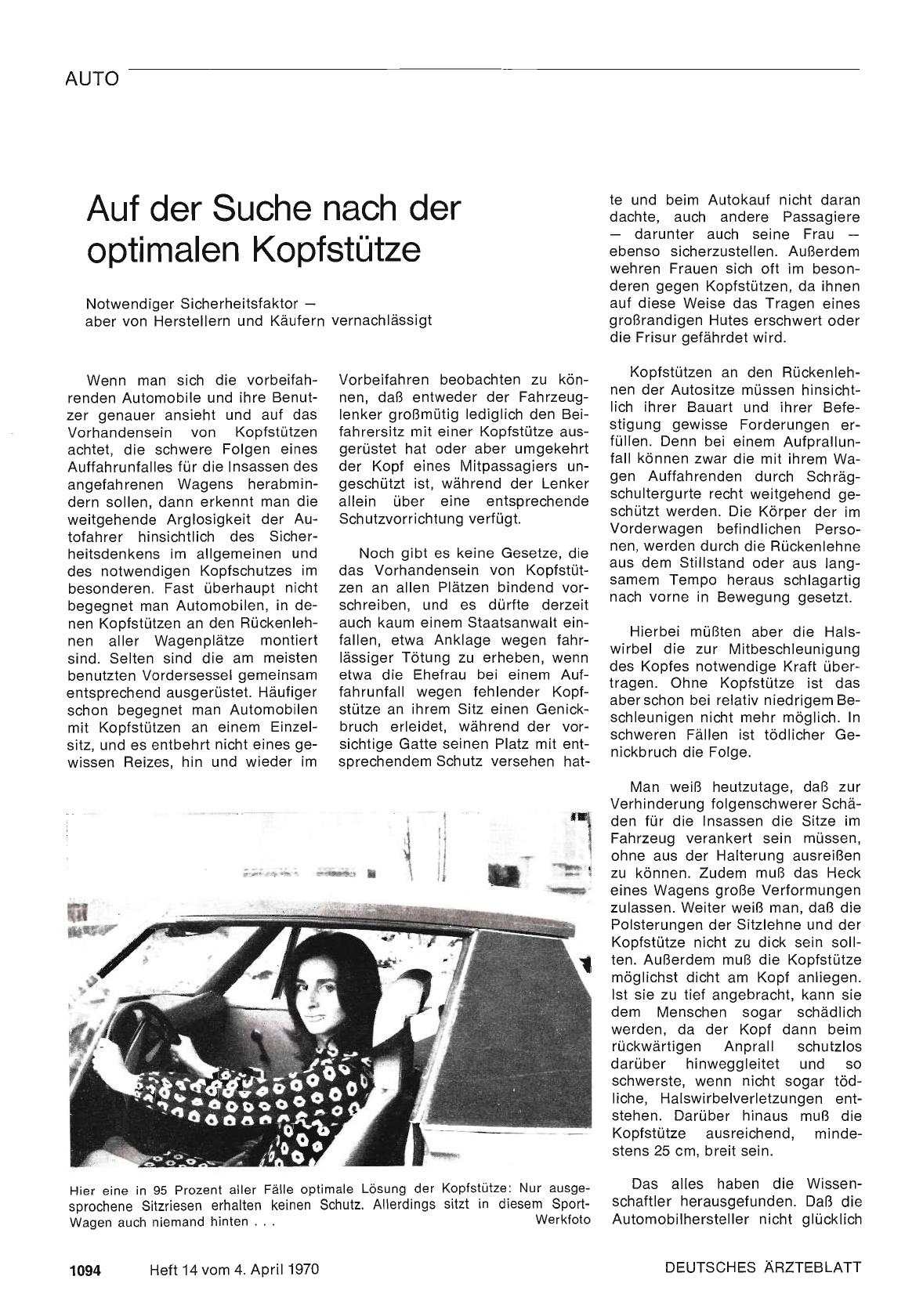 Vorschauseite 1: Auf der Suche nach der optimalen Kopfstütze