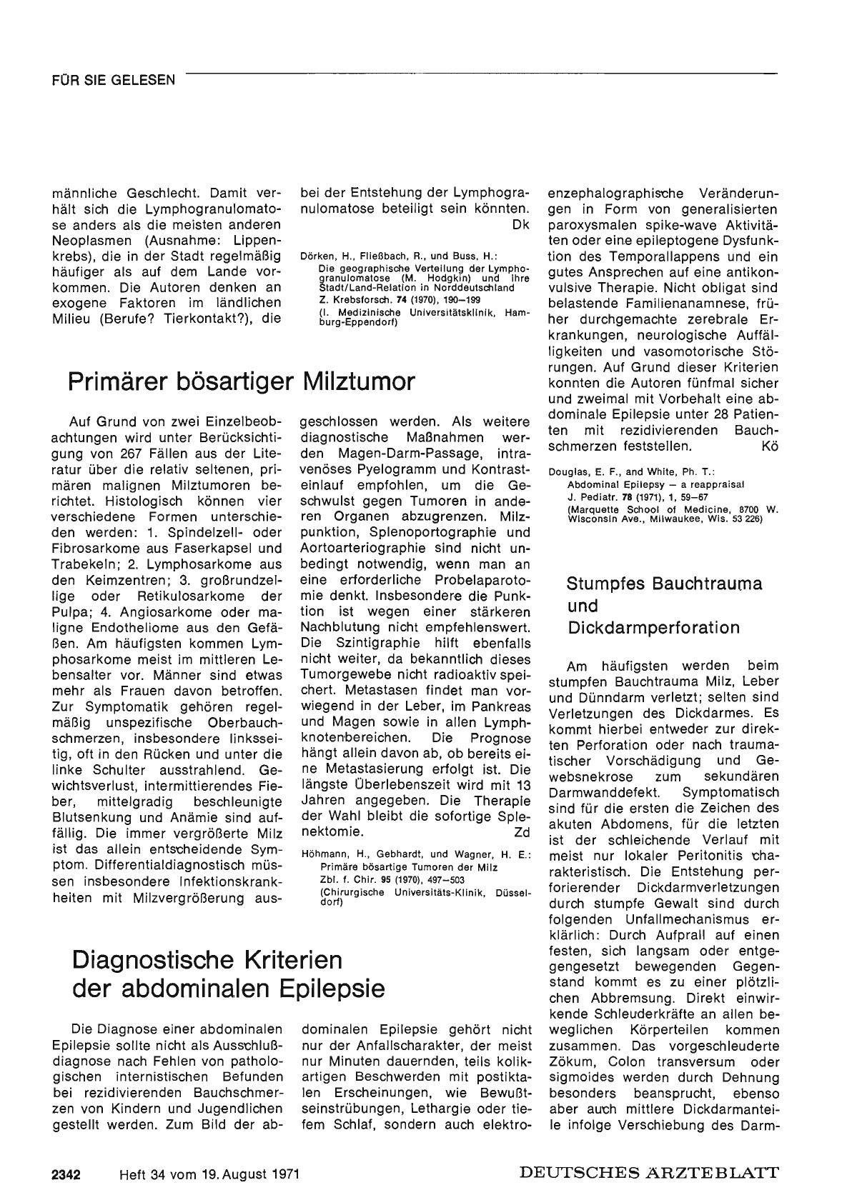 Vorschauseite 1: Stumpfes Bauchtrauma und Dickdarmperforation