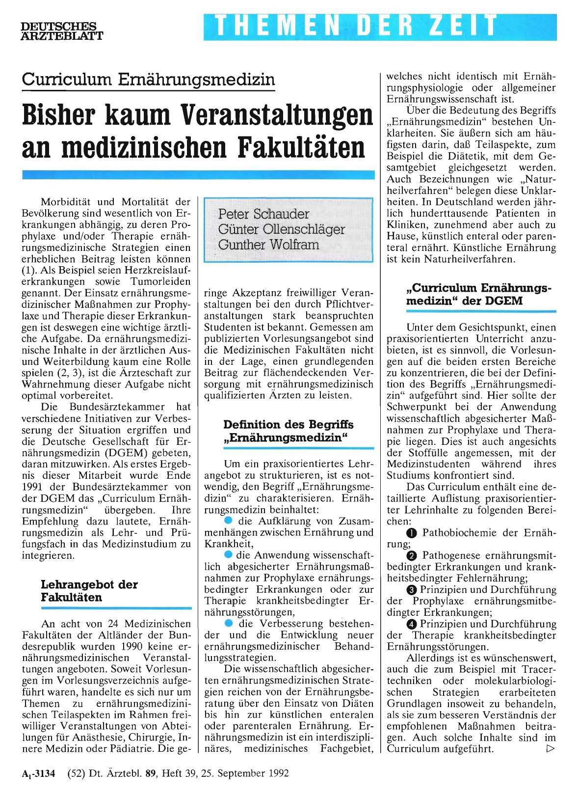 Vorschauseite 1: Curriculum Ernährungsmedizin: Bisher kaum Veranstaltungen an medizinischen Fakultäten