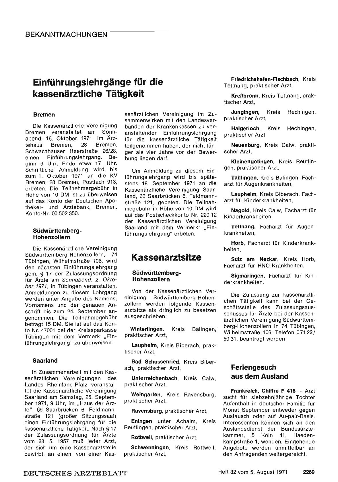 Vorschauseite 1: Feriengesuch aus dem Ausland