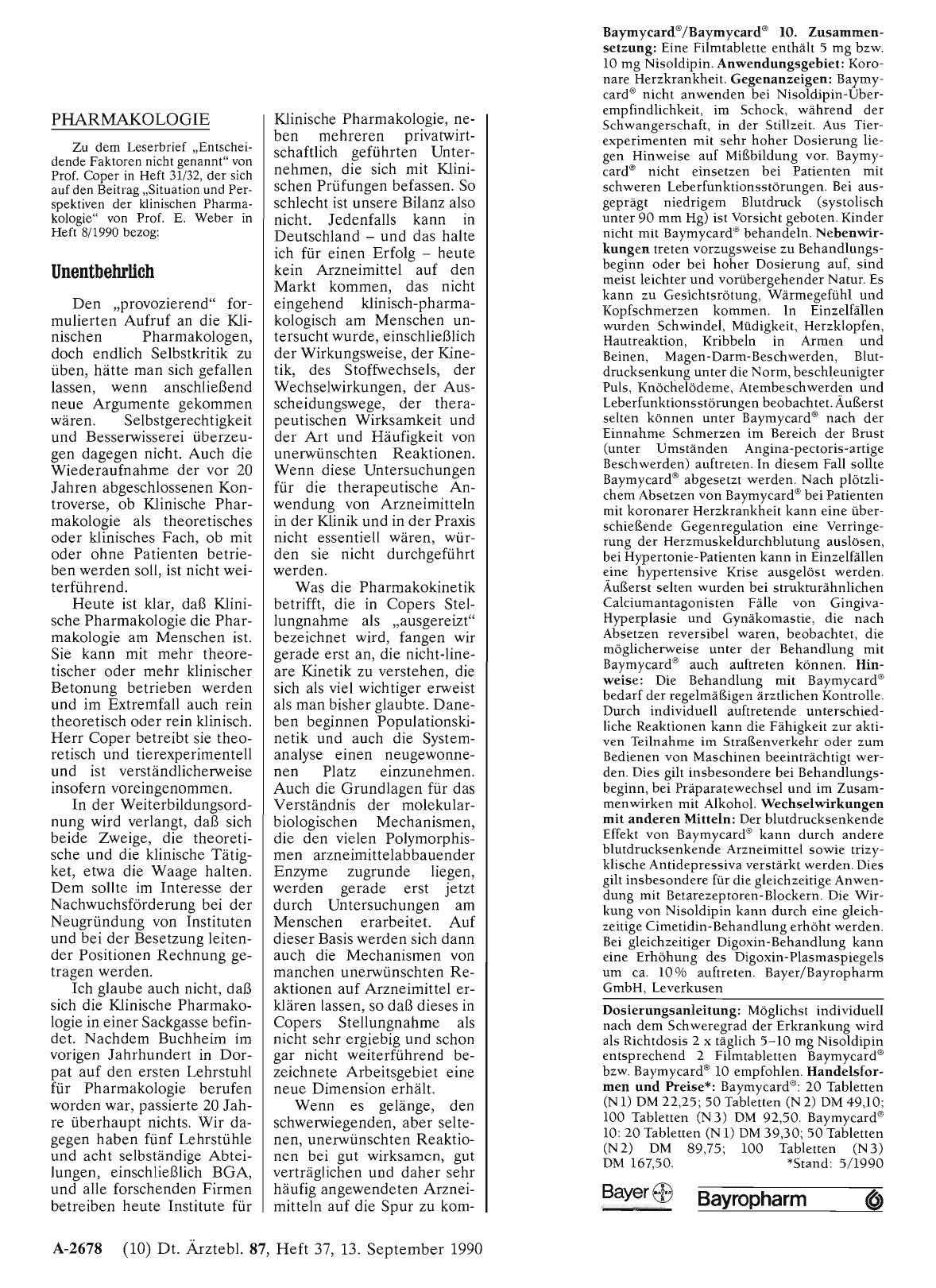 Vorschauseite 1: PHARMAKOLOGIE: Unentbehrlich