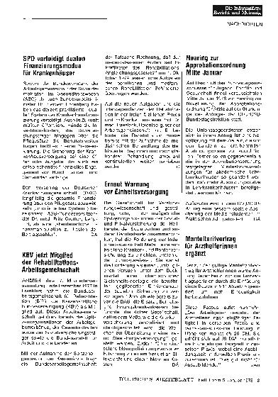 Vorschauseite 1: SPD verteidigt dualen Finanzierungsmodus für Krankenhäuser