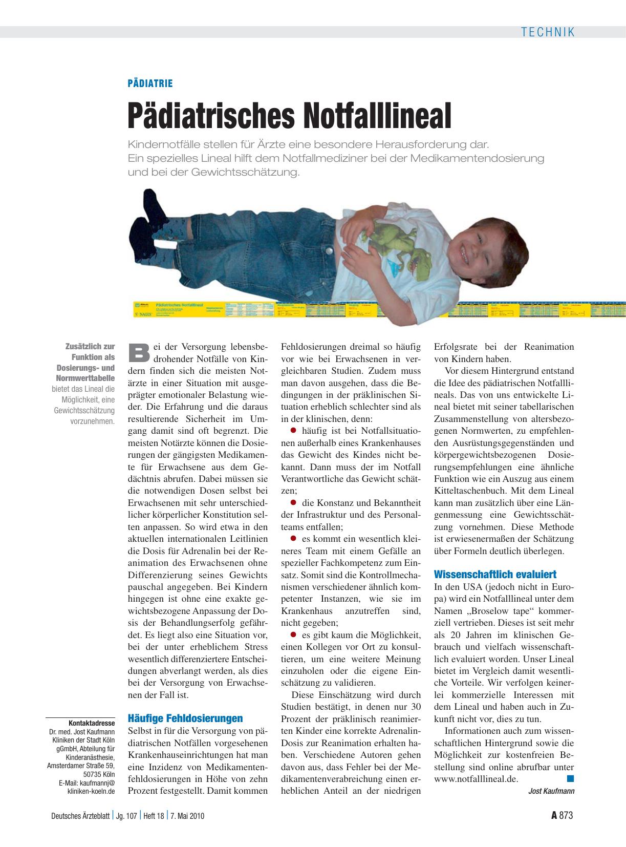 Vorschauseite 1: Pädiatrie: Pädiatrisches Notfalllineal