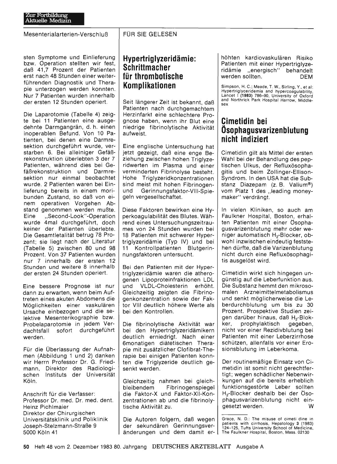 Vorschauseite 1: Hypertriglyzeridämie: Schrittmacher für thrombotische Komplikationen
