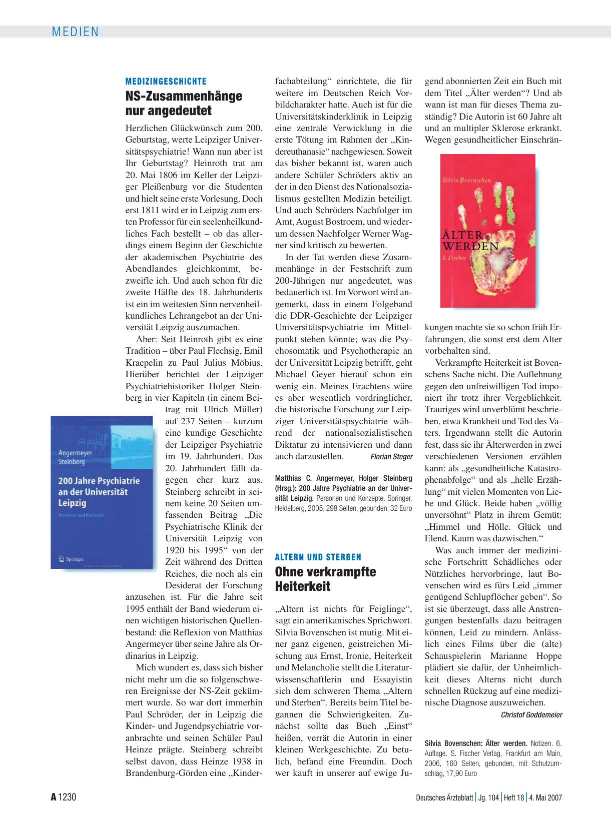 Vorschauseite 1: Älter werden. Notizen