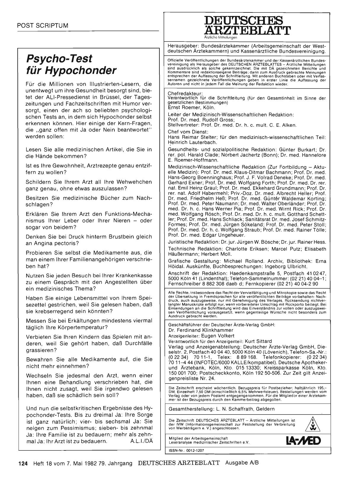 Vorschauseite 1: Psycho-Test für Hypochonder
