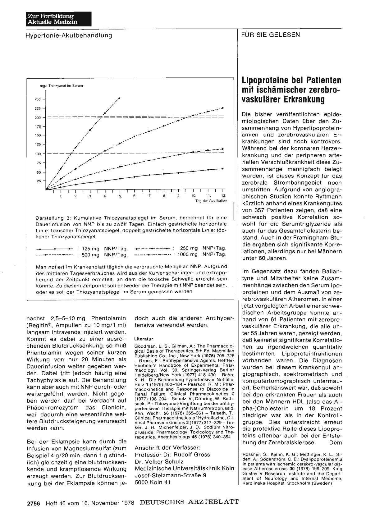 Vorschauseite 1: Lipoproteine bei Patienten mit ischämischer zerebrovaskulärer Erkrankung