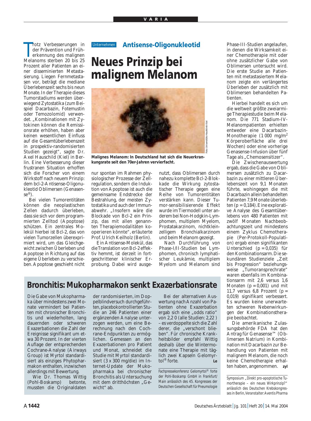 Vorschauseite 1: Bronchitis: Mukopharmakon senkt Exazerbationsrate