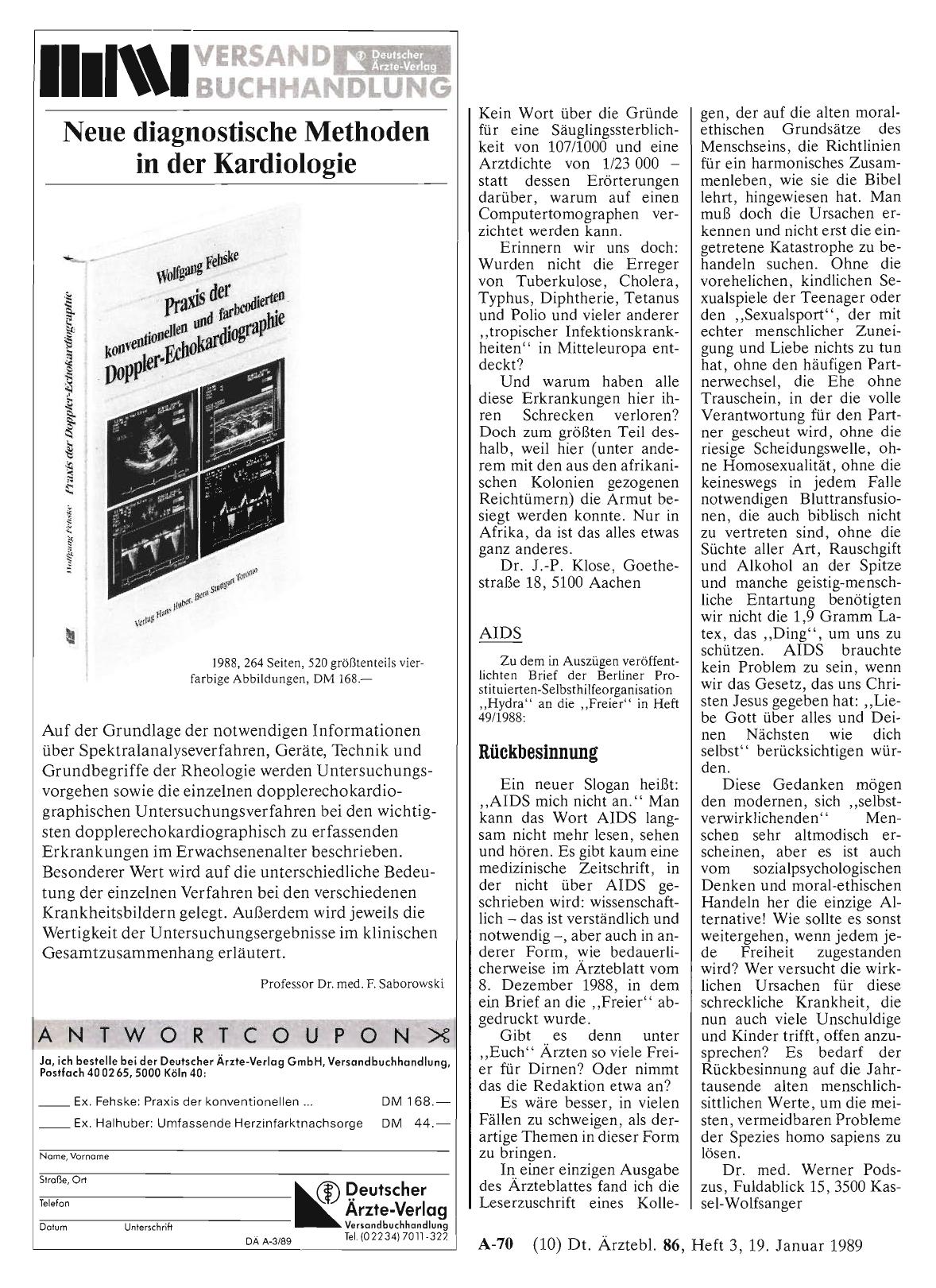 Vorschauseite 1: AIDS: Rückbesinnung