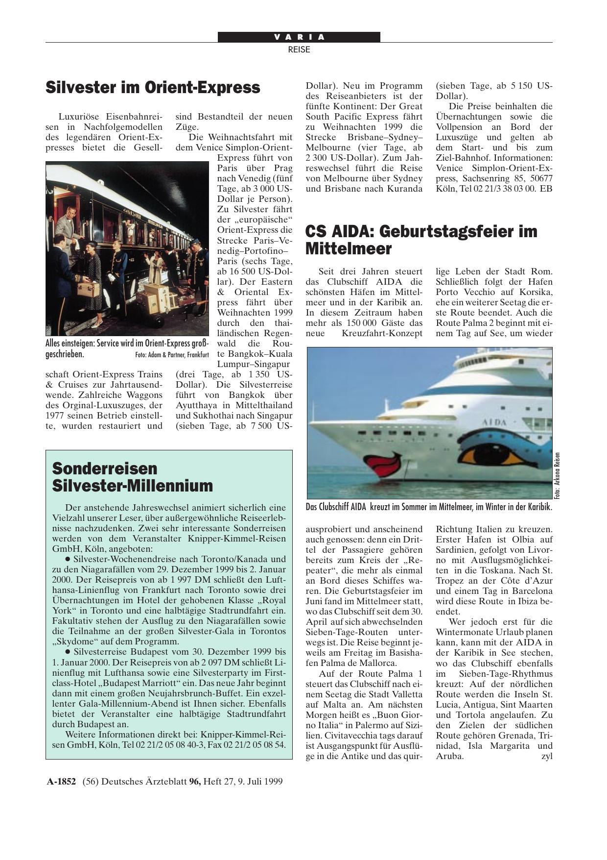 Vorschauseite 1: CS AIDA: Geburtstagsfeier im Mittelmeer