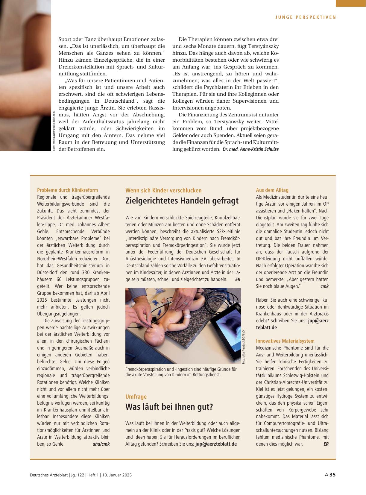 Vorschauseite 1: Probleme durch Klinikreform