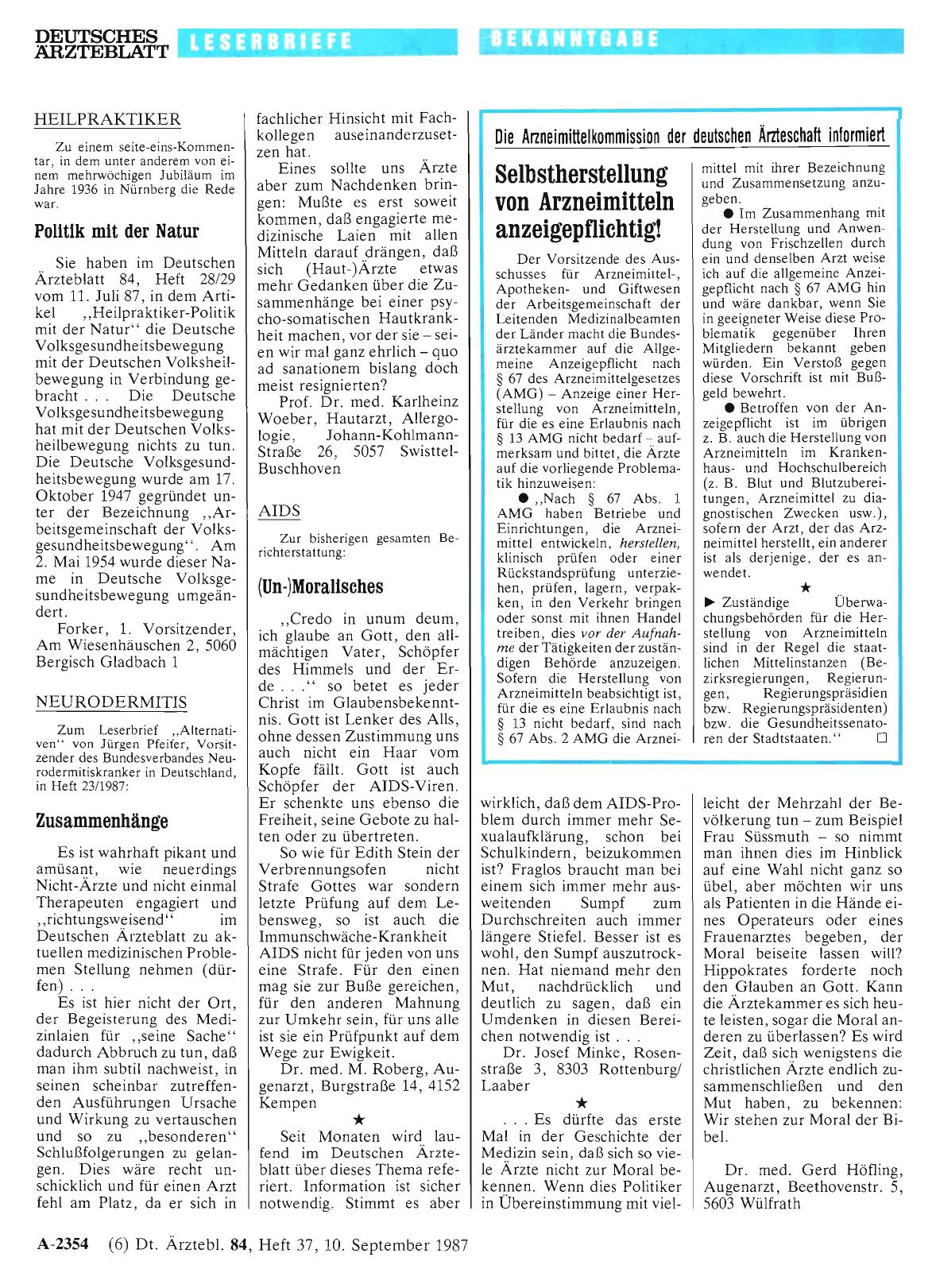 Vorschauseite 1: AIDS: (Un-)Moralisches