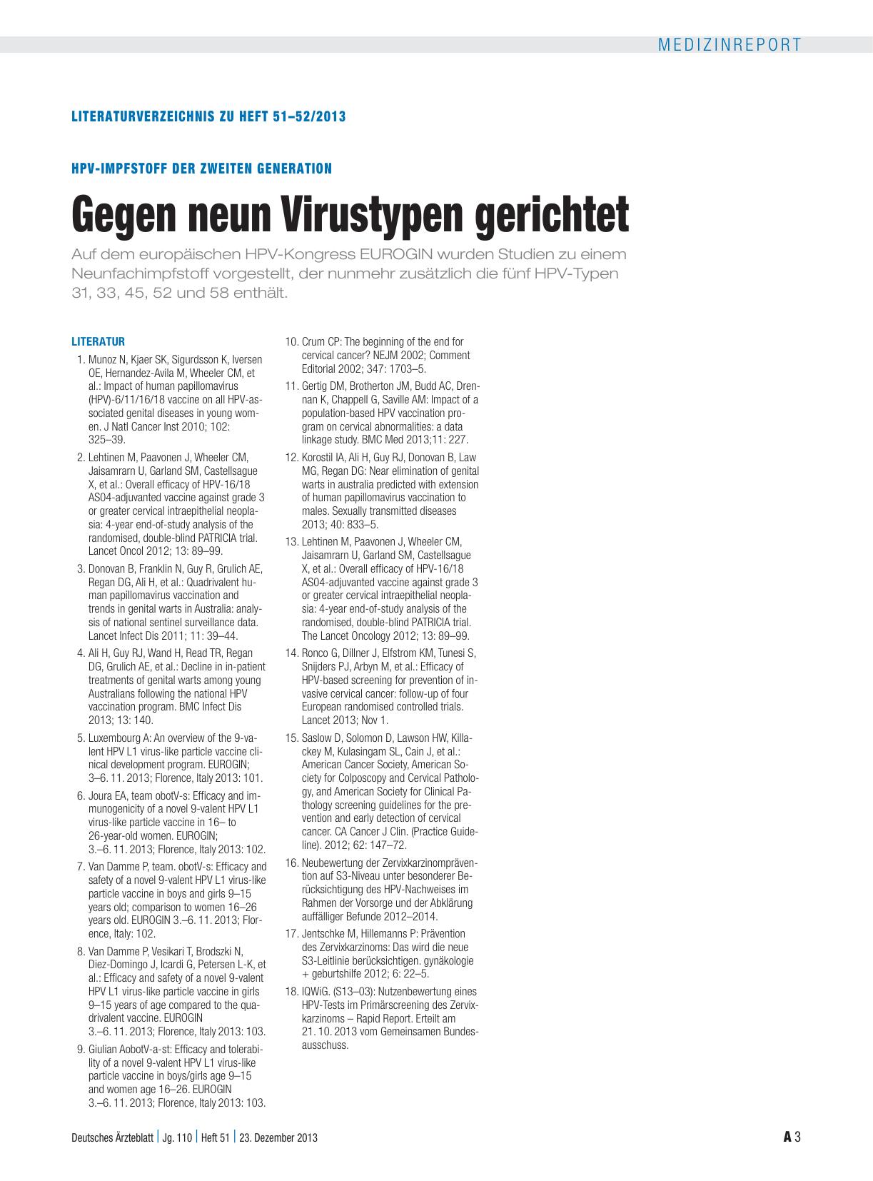 Vorschauseite 3: HPV-Impfstoff der Zweiten Generation: Gegen neun Virustypen gerichtet