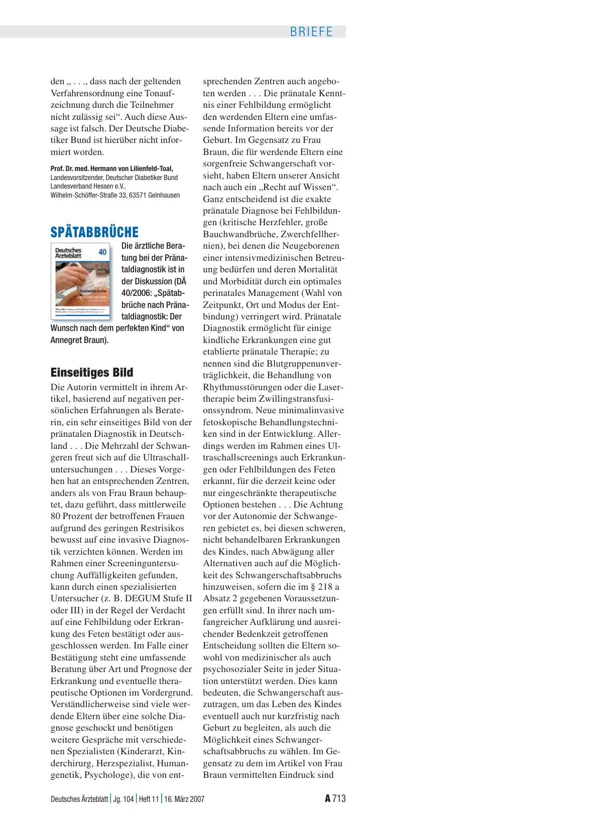Vorschauseite 1: Spätabbrüche: Einseitiges Bild